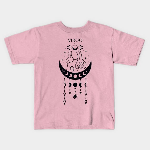 Virgo horoscope gift; Virgo birthday gift; zodiac sign; horoscope; zodiac; star sign; August birthday gift; earth sign Kids T-Shirt by Be my good time